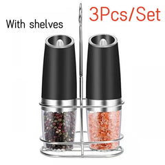 Electric Pepper Grinder Stainless Steel Automatic Gravity Shaker Salt Pepper Grinder Spice Mills Grinding Tools Kitchen Gadgets