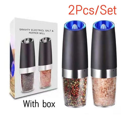 Electric Pepper Grinder Stainless Steel Automatic Gravity Shaker Salt Pepper Grinder Spice Mills Grinding Tools Kitchen Gadgets